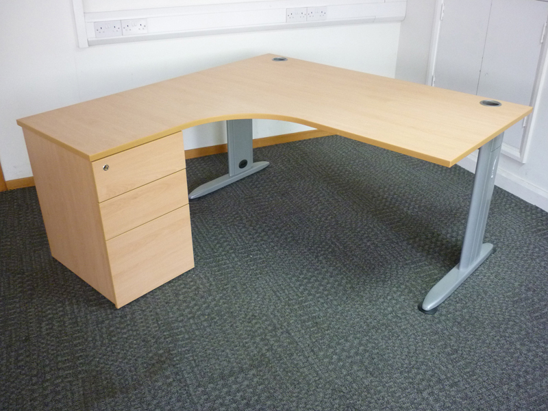 Beech Claremont 1600x1600mm combi desks