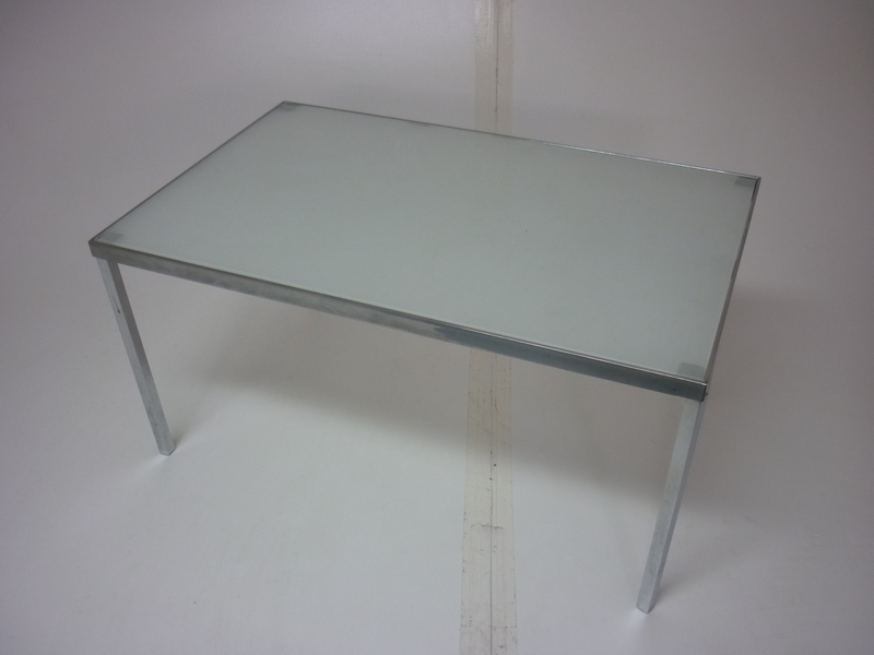 Rectangular glass coffee table