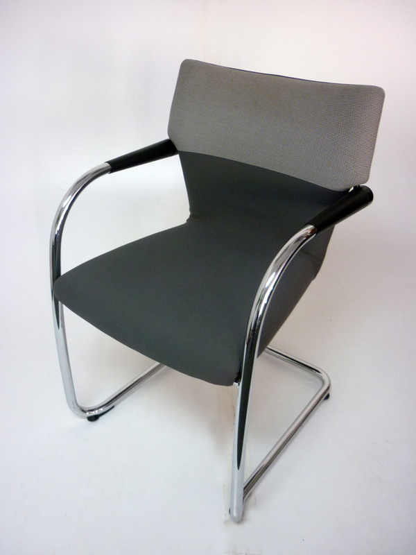 Vitra Visastripes grey twotone fabric meeting chairs