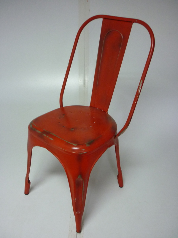 Talix Dining Chair Recycled Business, Red Metal Dining Chairs
