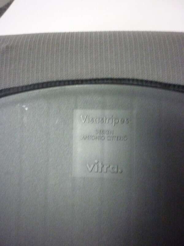 Vitra Visastripes grey two-tone fabric meeting chairs