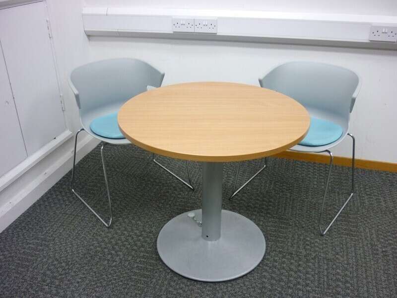 Up to 1000dia mm Circular Height Adjustable Table - Choice of Tops
