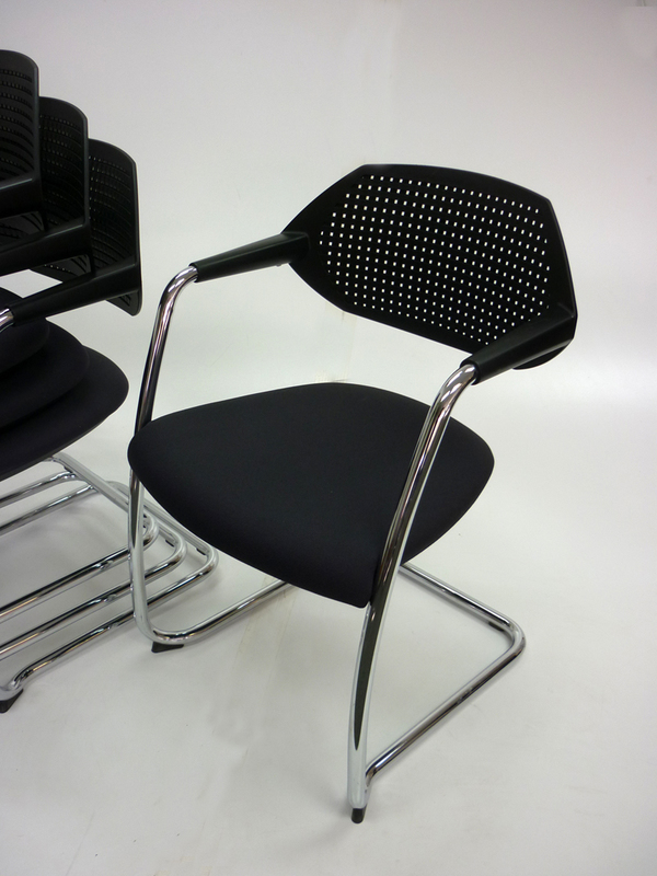 Black Komac Flex stacking meeting chair