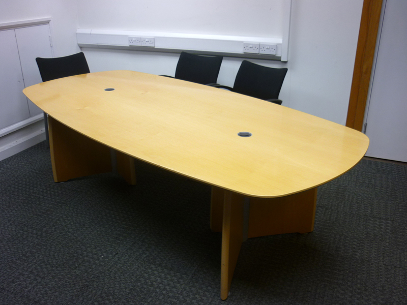 2500 X 1200mm Verco Intuition maple boardroom table