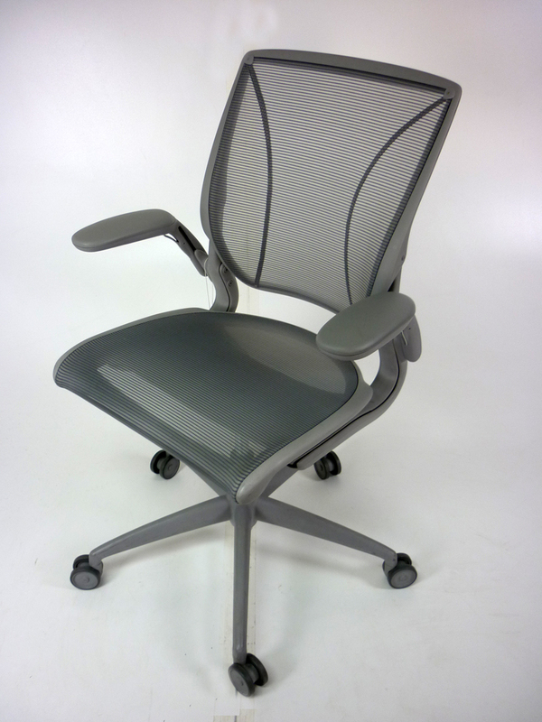 Light grey Humanscale Diffrient World task chairs