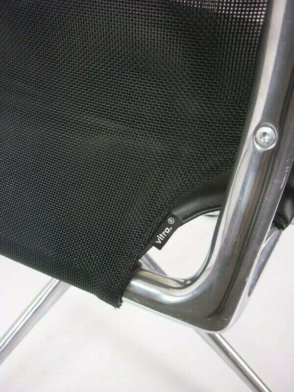 Vitra Meda black leather & mesh conference chair