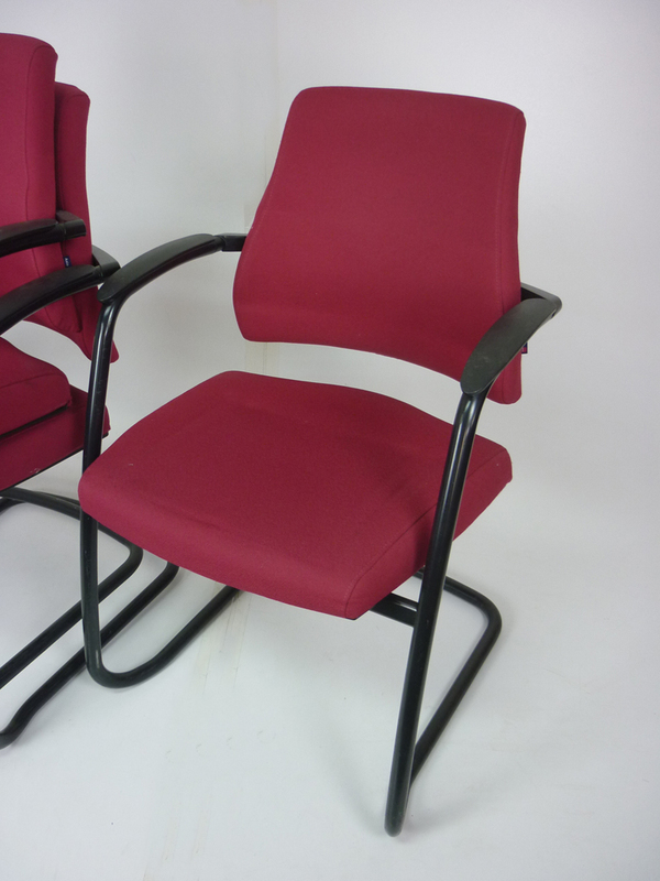 BMA Axia Visit stacking red meeting chairs
