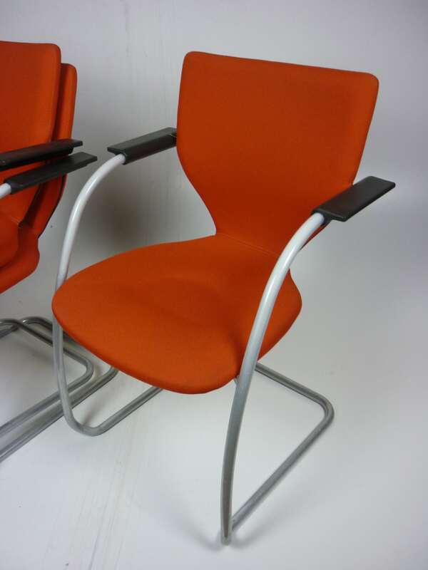Orangebox X10 stacking chair in orange