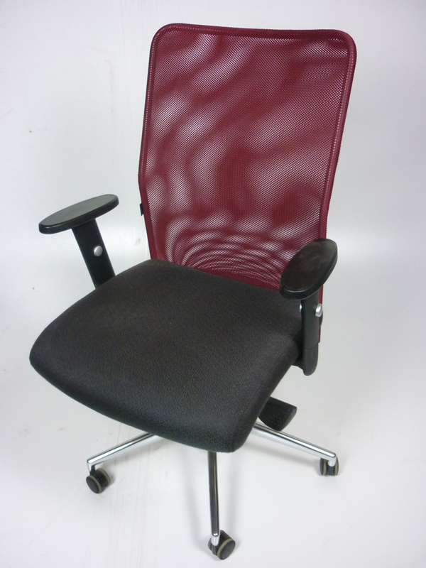 Techo burgundybrown mesh back task chairs