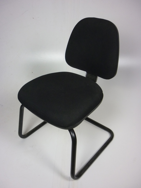 Black cantilever meeting chairs