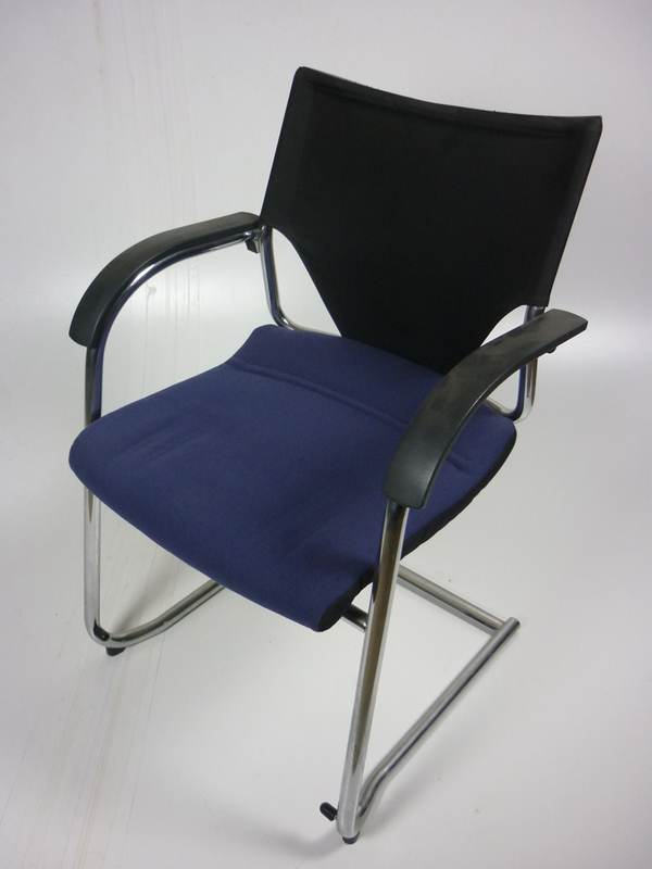 Wilkhahn blue and black meeting chairs