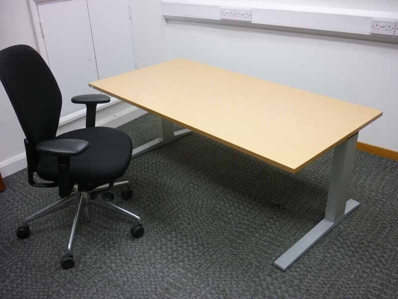 Bene beech 1600x800mm adjustable height desks