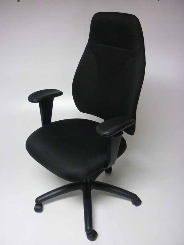 Black 3 lever high back operator chairs