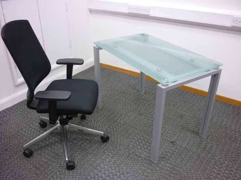 Frosted Glass Desks Recycled Business Furniture