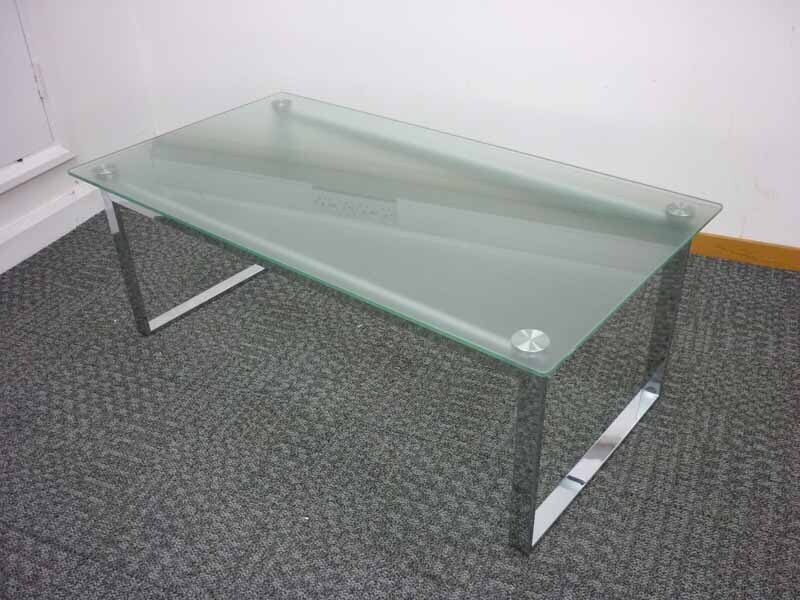 1190x640mm glass chrome coffee table