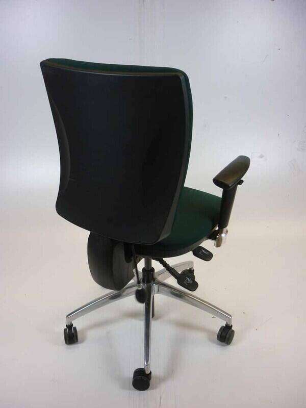 Green square back operator chairs