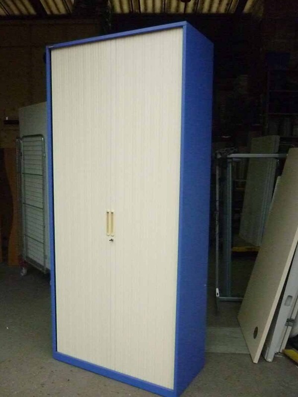 2200mm high blue cream Triumph tambour cupboard
