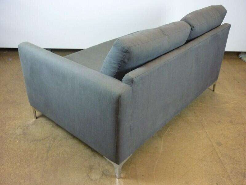 Single Arm 2 Seater Grey Sofa