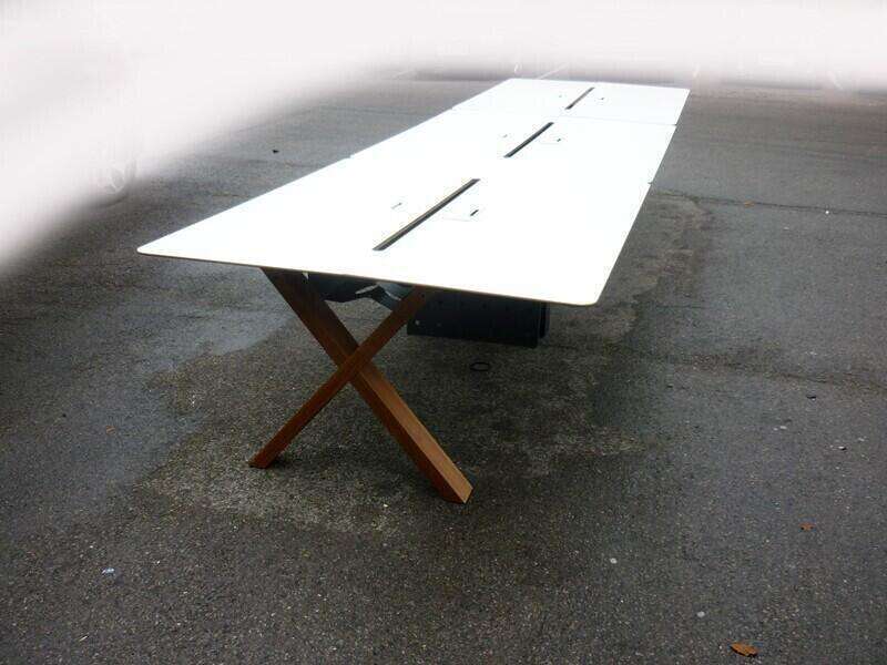 Koleksiyon Partita white bench desking, per user