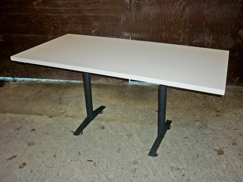 White 1600x800mm OPM flip top tables
