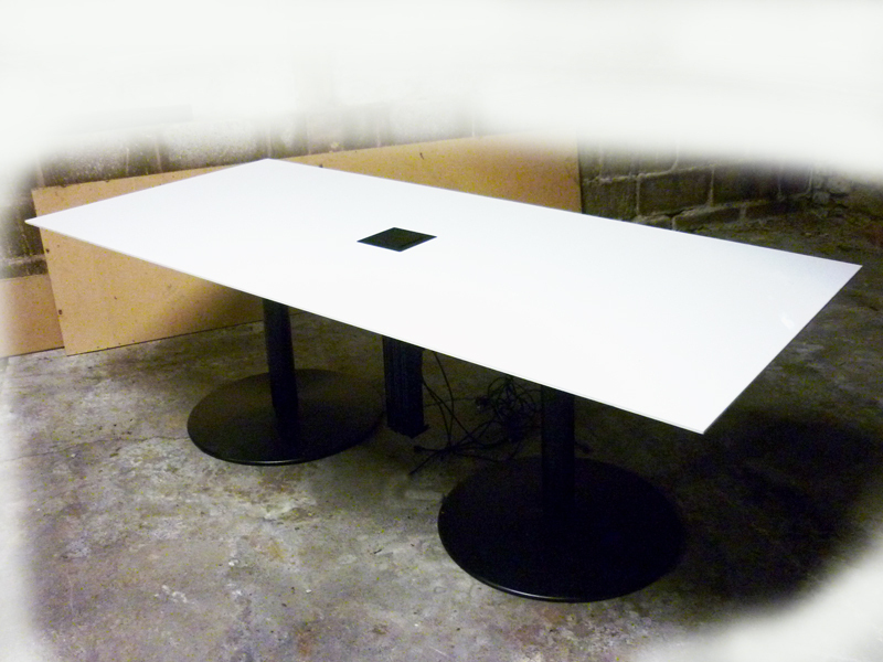 2200x1000mm white meeting table