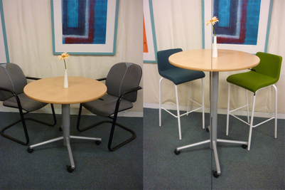 Konig  Neurath height adjustable poseur table