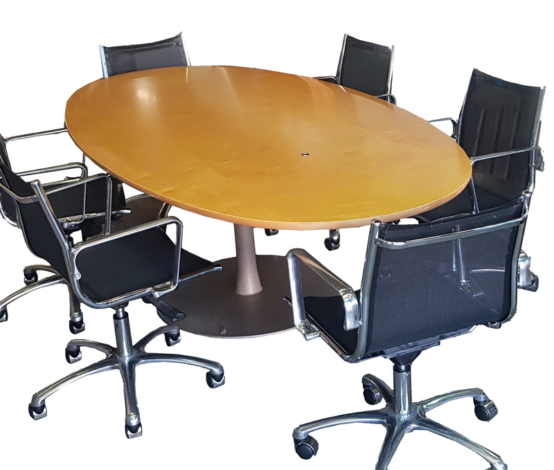 Maple veneer boardroom table