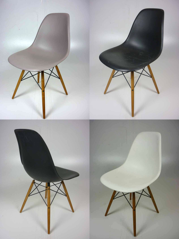Vitra Eames plastic shell DSW side chairs