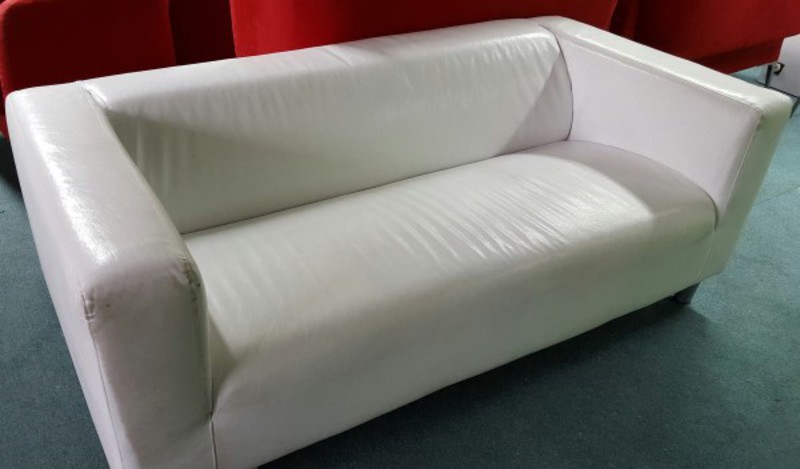 White leather sofa CE