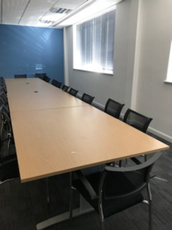 64003200x1200mm oak modular boardroom table