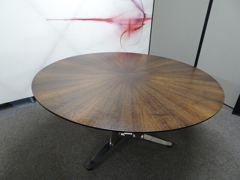 1500dia mm Dark Walnut Meeting Table