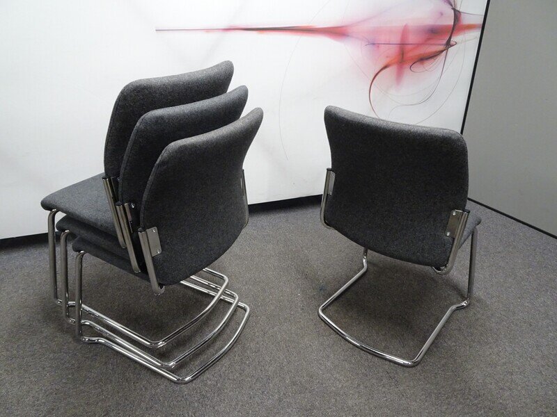 Viasit F2 Grey and Steel Frame Meeting Chair