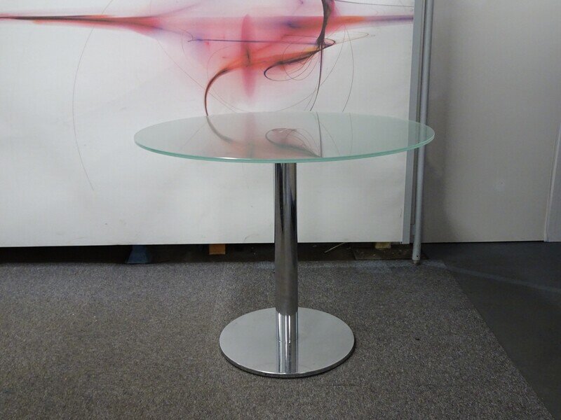 900dia mm Frosted Glass Circular Table