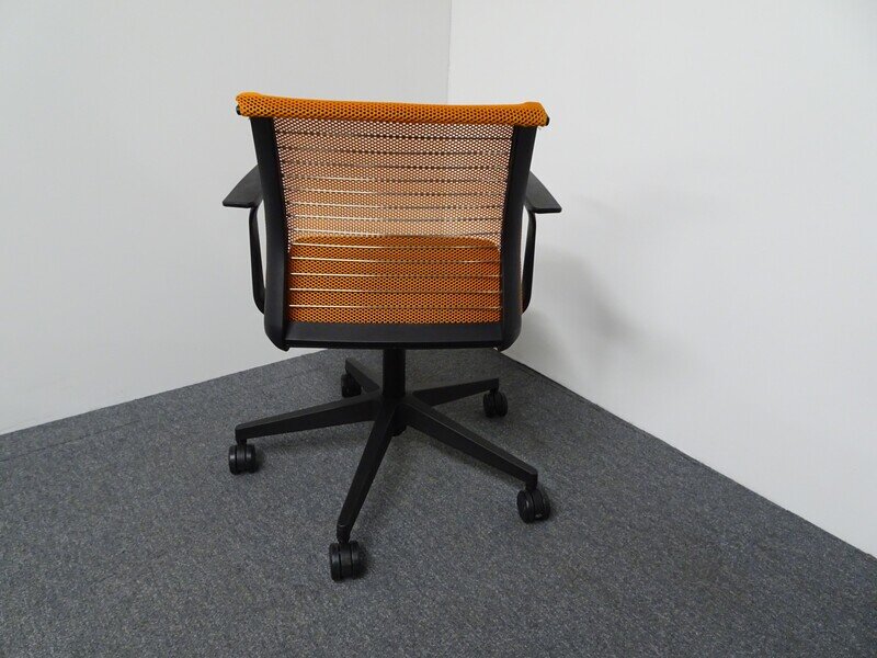 Steelcase Think Black & Orange Meeting Chair