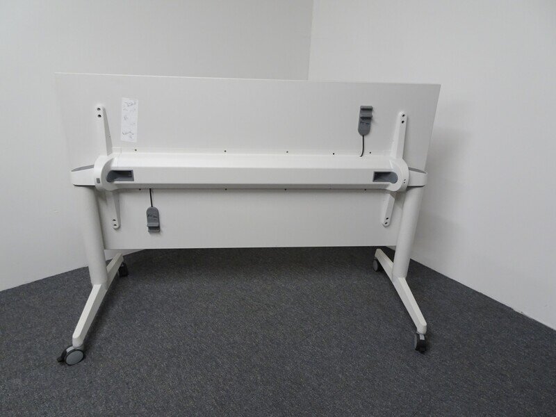 1500w mm Steelcase White Flip Top Table