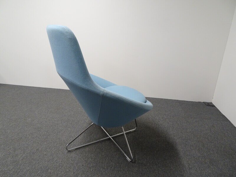 Allermuir Conic High Back Tub Chair in Pale Blue
