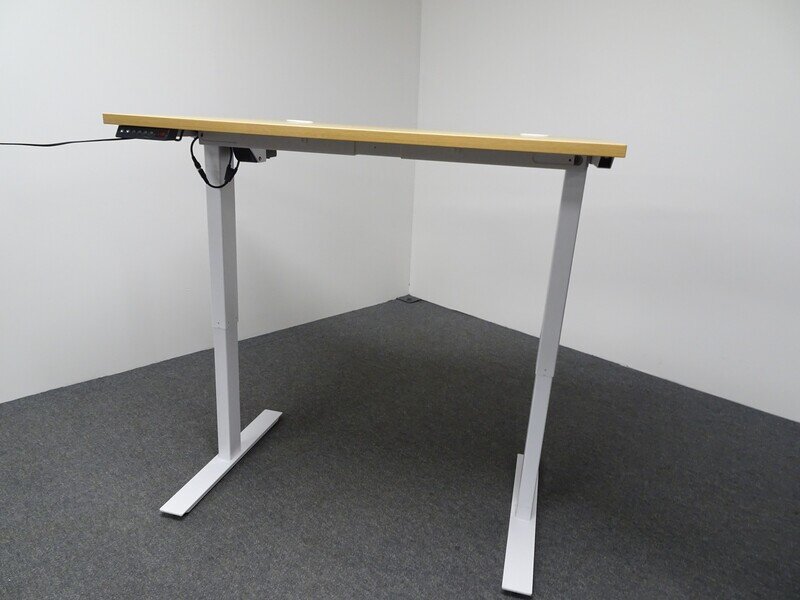 1200w mm Electric Desk with Oak Top