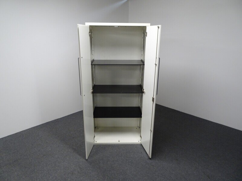 1760h mm White Metal Cupboard