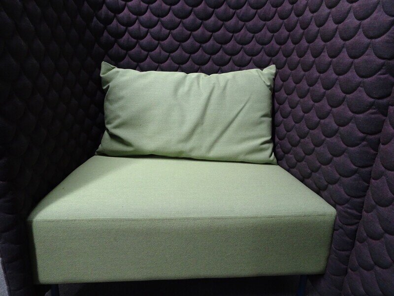 NaughtOne Cloud Quilt Booth with Purple Surround