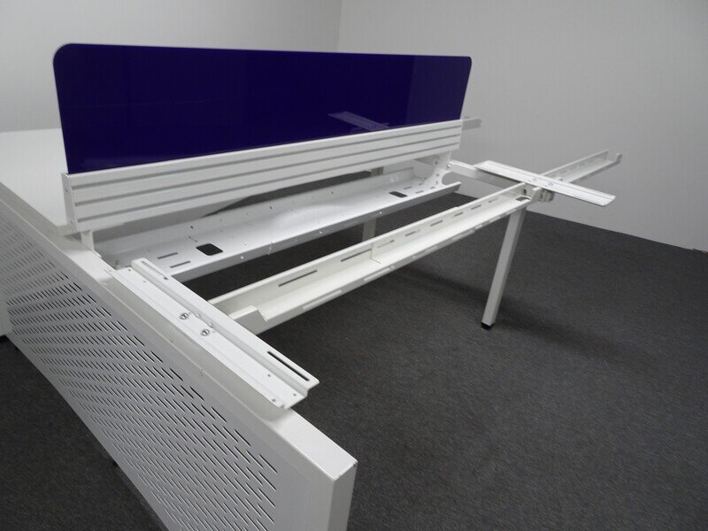 1200-1800w mm Nova White Bench Desks