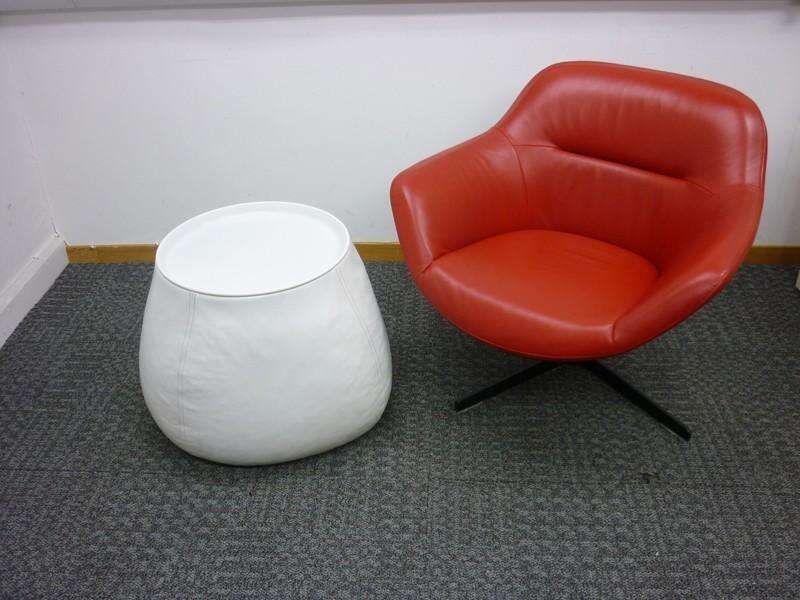 Cassina 277 Auckland Red leather designer tub chairs