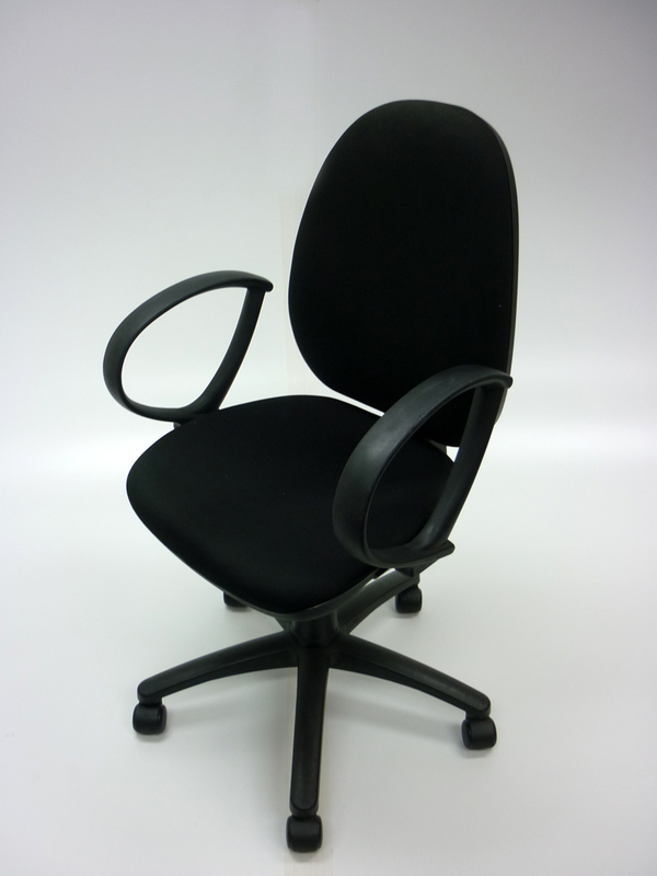 Black 2 lever operator chairs with black loop arms