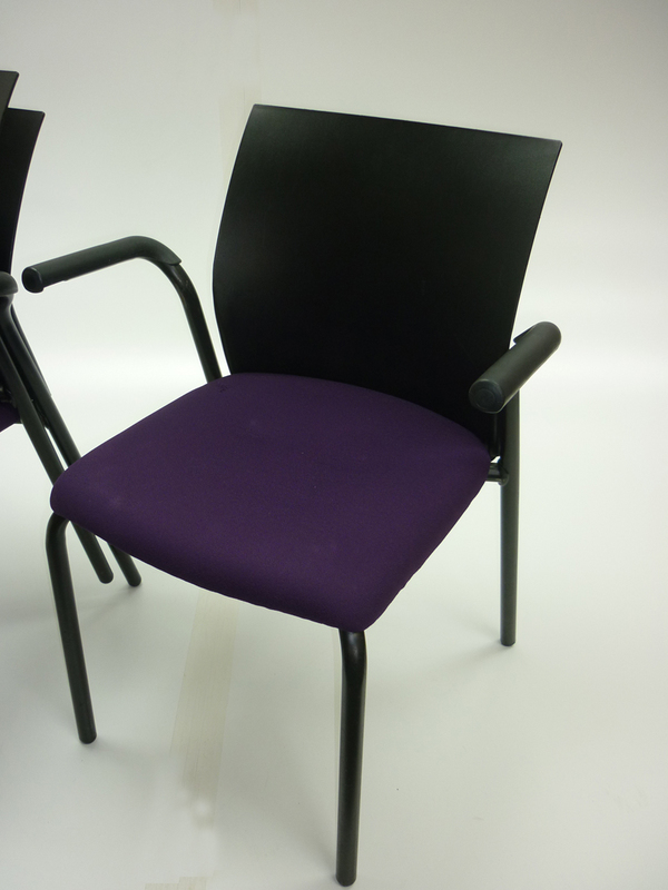 Steelcase Eastside purpleblack stacking chair