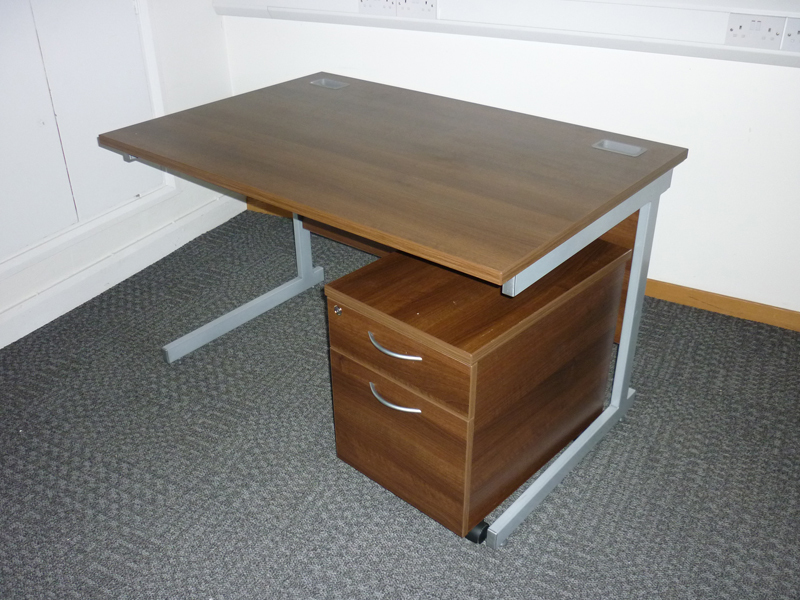 1200w x 800d mm Lee  Plumpton walnut desks