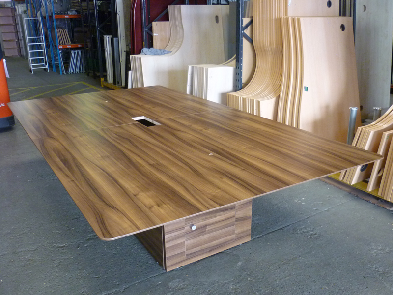 3200 x 1800mm Walnut boardroom table (CE)