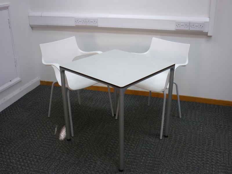 700x700mm square grey canteen table