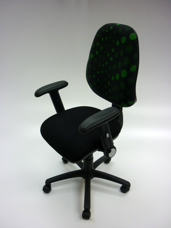 Funky black and green task chair