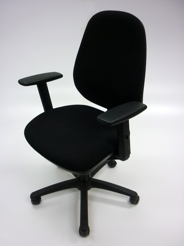 Black 2 lever operator chairs with arms