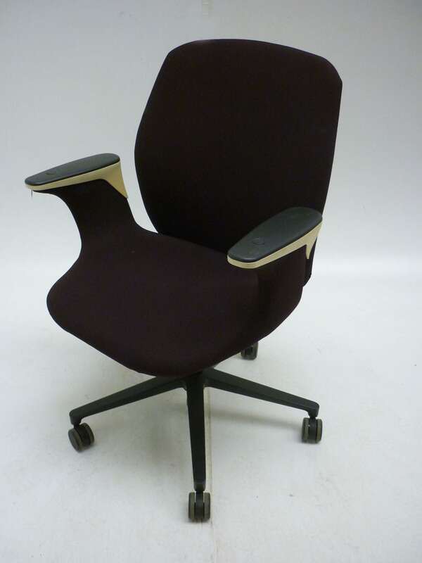 Vitra Worknest brown task chairs