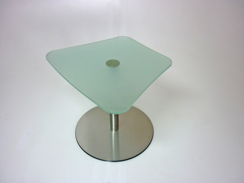 Frosted Glass Trapezoidal Coffee Table